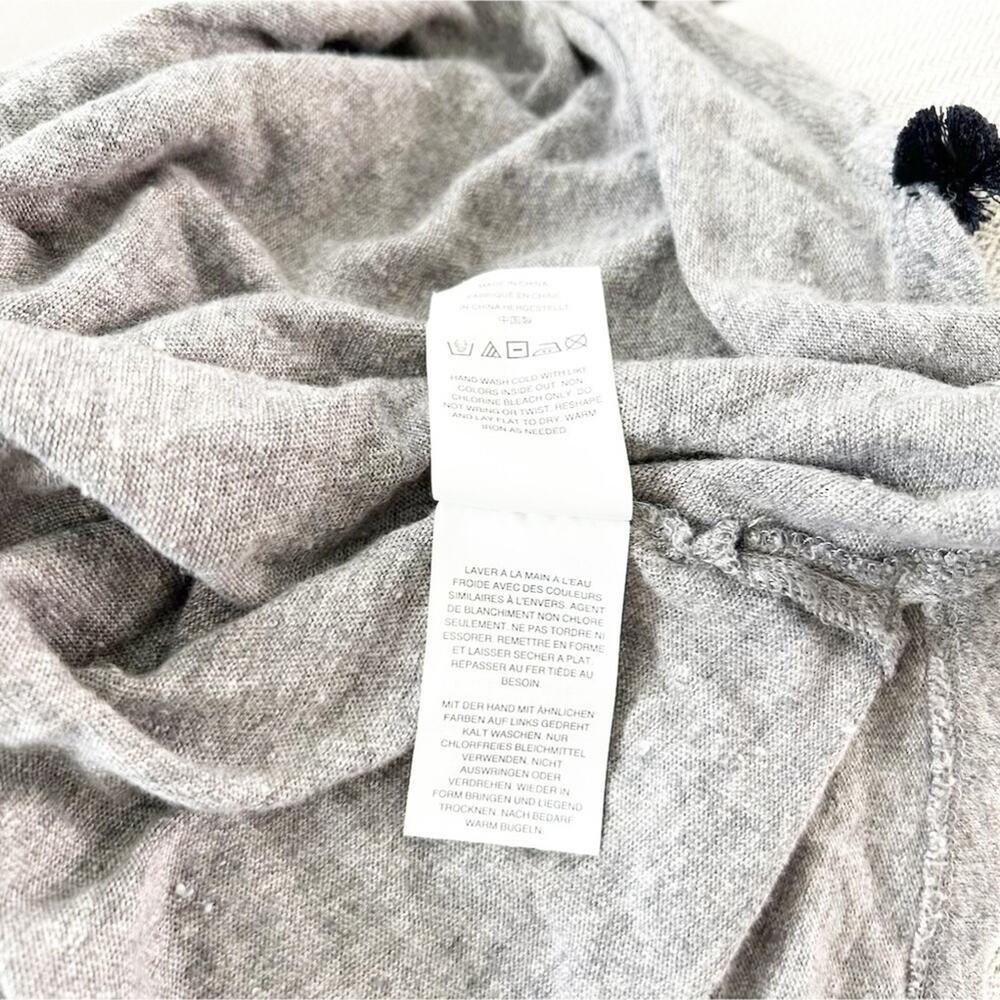 J.Crew Heather Rubble Gray Sleeveless Round Neck Linen Pom-Pom Tank Size S - Picture 7 of 8